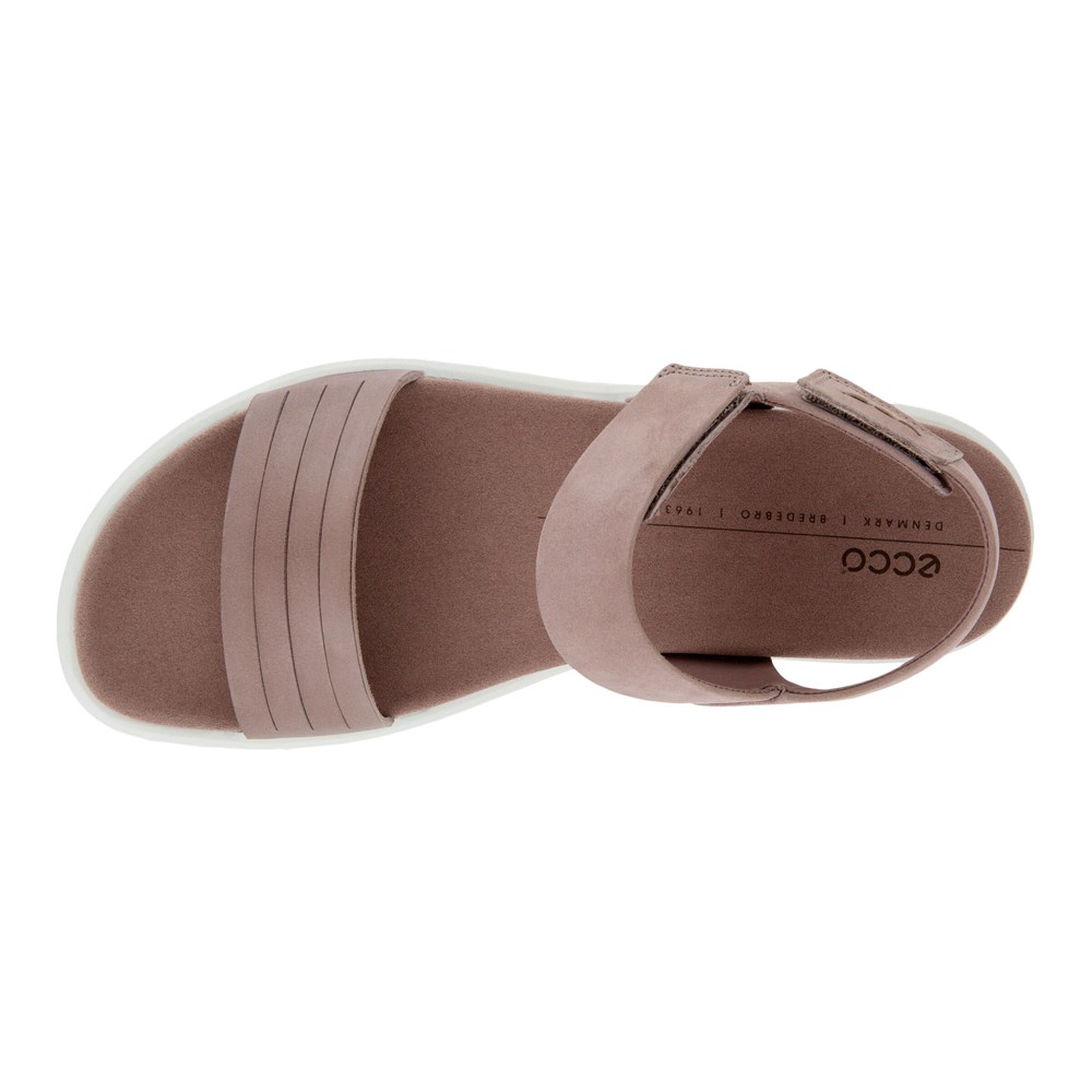 Womens Sandals - ECCO Flowt Flat - Pink - 7964YUWBV